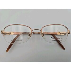 Charmant Titanium Perfection CH10847 BR 49-18-135mm Half Rim Eyeglasses Frames